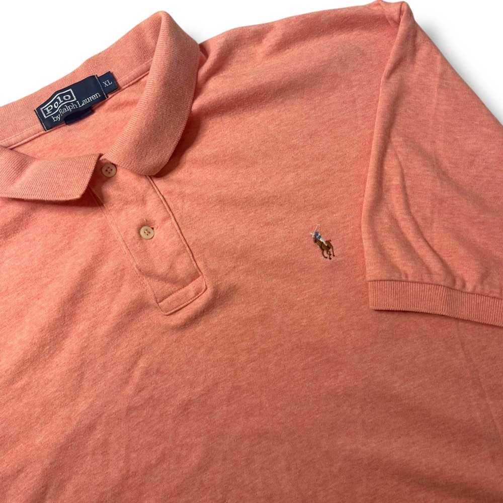 Polo Ralph Lauren Classic Fit Polo Shirt Men's XL Salmon Cotton